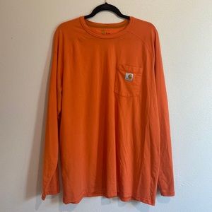Mens Carhartt LS Tee Shirt Orange